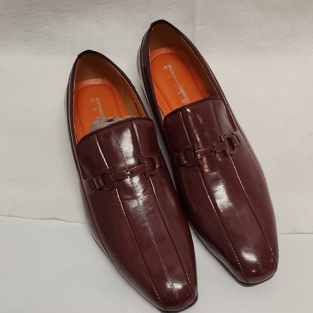 Antonio Cerreli Men 12 Burgandy Slip On Shoes